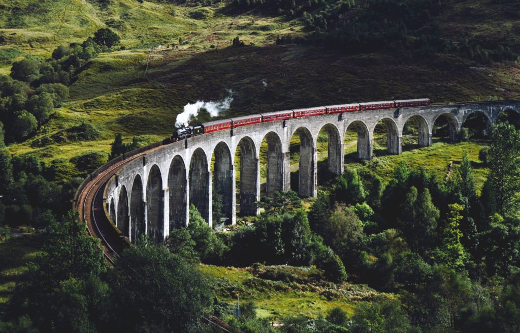 Viaduto de Glenfinnan na Escócia